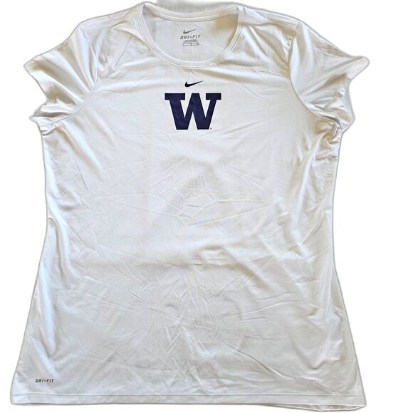 Nike Dri-Fit UW University 0f Washington White Cap Sleeve T-shirt sz XL - Picture 1 of 7